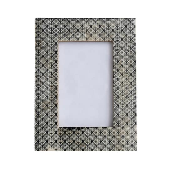 Hello Honey® Gray Handmade Glass 4" x 6" Photo Frame